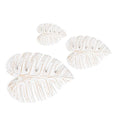 Monstera Leaf for Living Room, Wall Home Decor, Room Decor Wall Sculptures Hanging Decorations for Bedroom, Bathroom, Office Decor (White -Set of 3) image 0