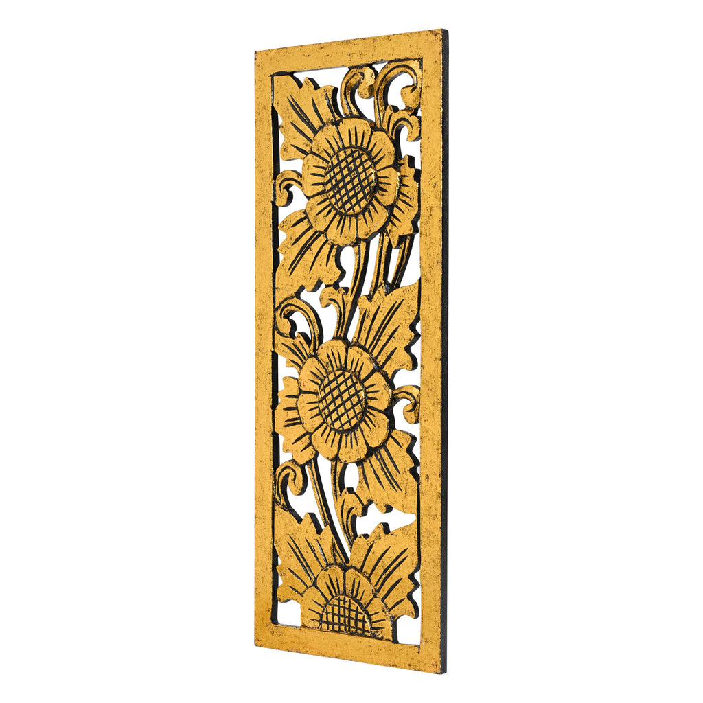 Flower Design wall Decoration (Gold) image 2