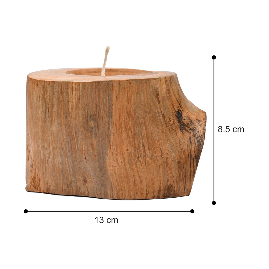 BAGUS HOME DECOR Recycled Wood tea light candle holder (Prima) - Aesthetic Candle Holders for Home Decor - Artistic Candles for Home Decor image 2