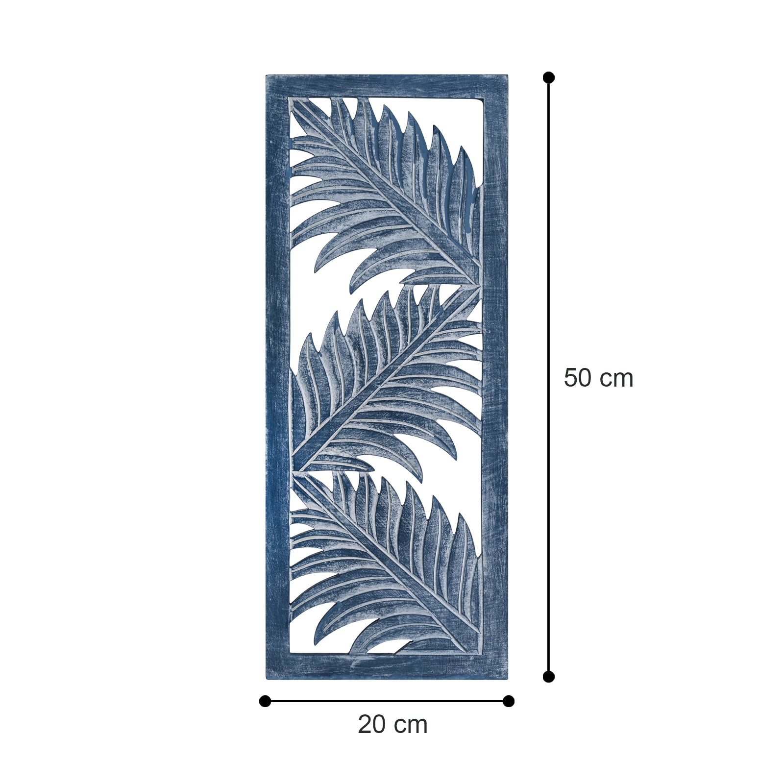Palm Leaf Design Wall Decoration (Blue) image 1