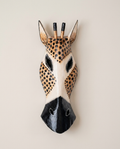 Giraffe mask in wood 40 CM | Variant Cream - (1pc)