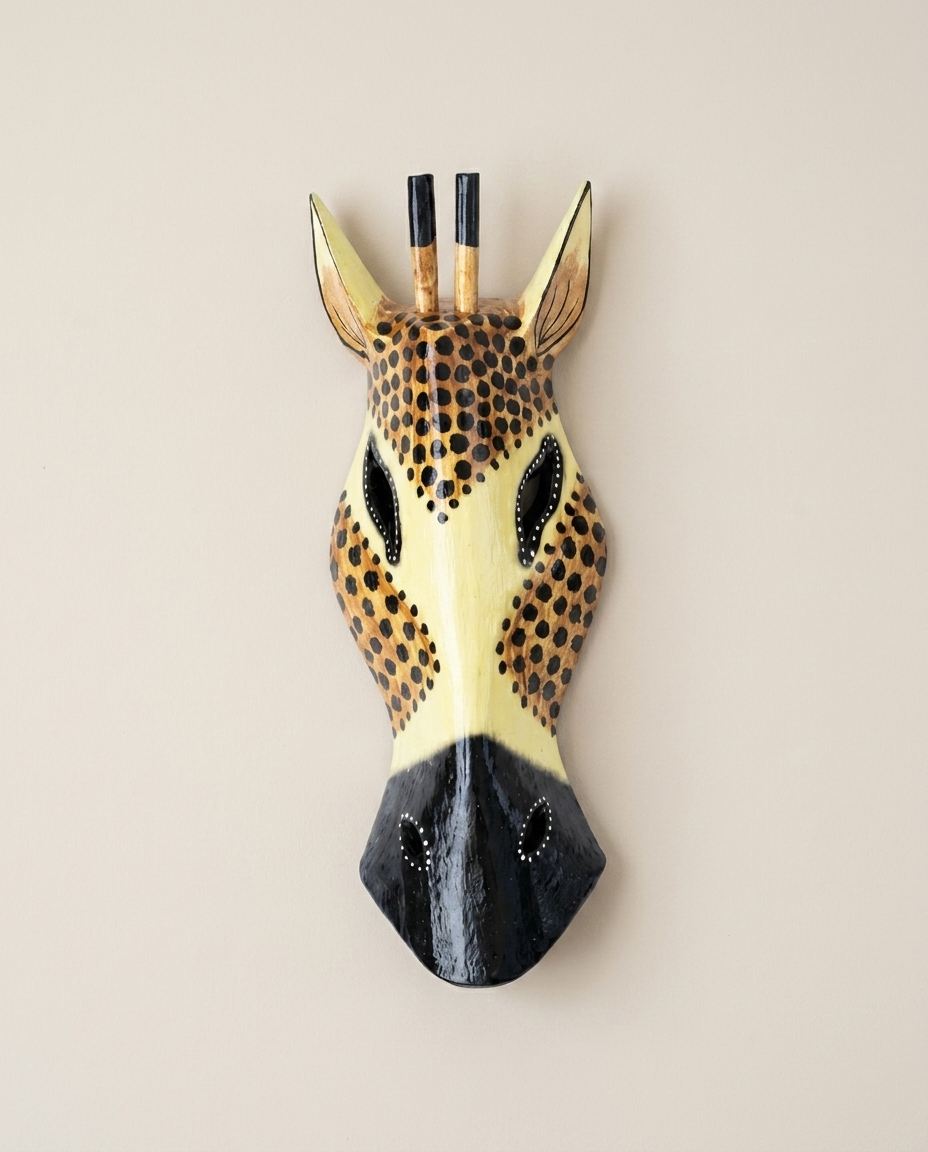 Giraffe, Zebra & Tiki Mask Combo | (30,30,25 cm)
