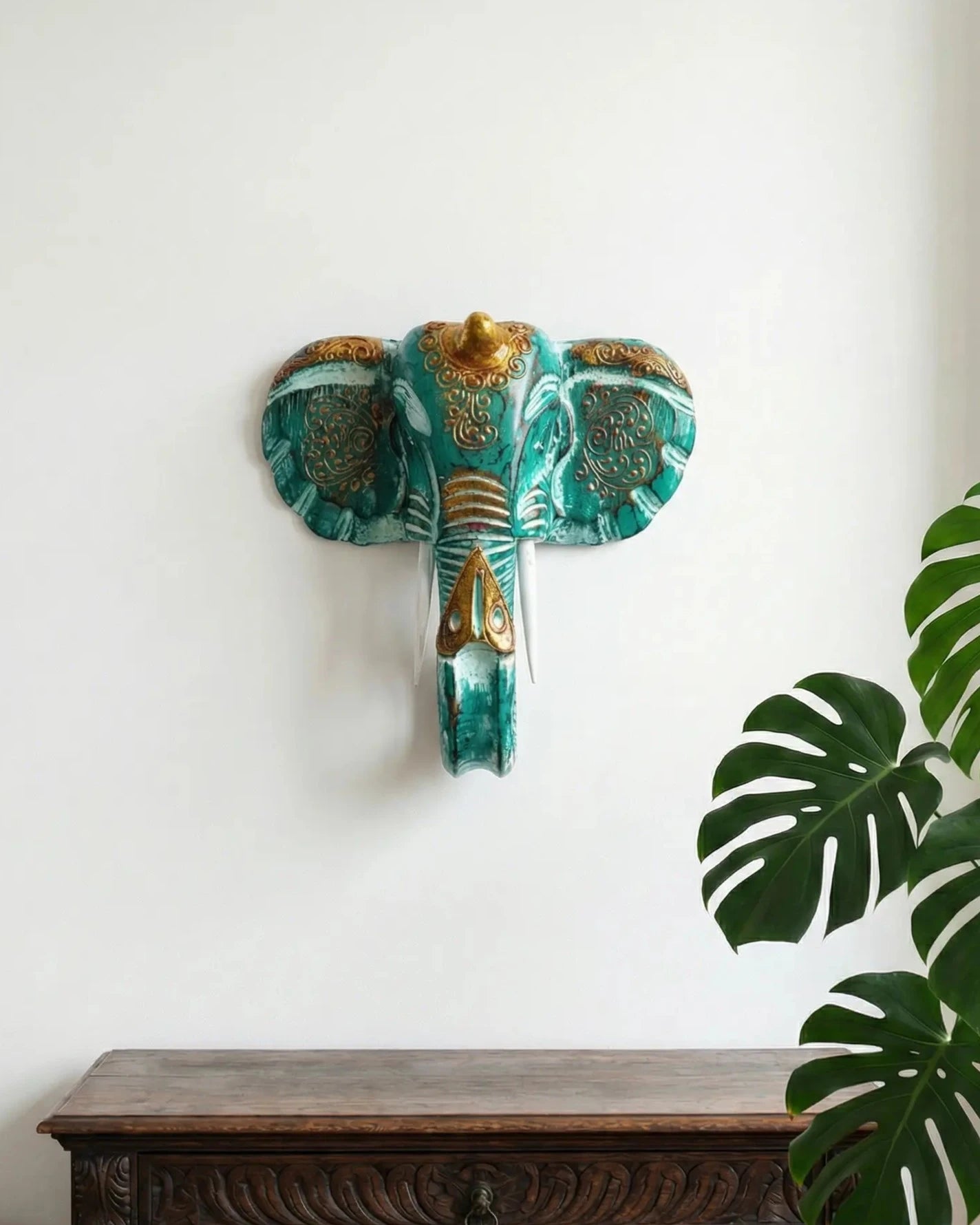 Elephant head - Turquoise